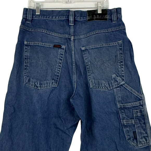 Vintage 90's Fubu Jeans Men's 34x34 Cargo Deep Pocket Relaxed Fit Faded Denim - Picture 4 of 16